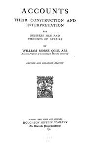 Cover of: Accounts | Cole, William Morse