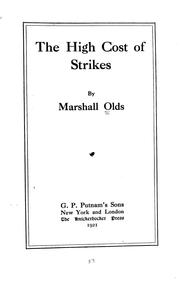 Cover of: The high cost of strikes