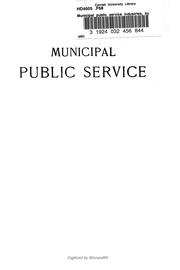 Cover of: Municipal public service industries