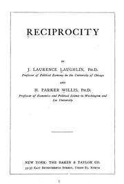 Cover of: Reciprocity by J. Laurence Laughlin