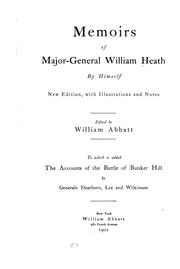 Cover of: Memoirs of Major General William Heath