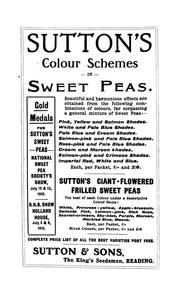 Cover of: The modern culture of sweet peas. by Stevenson, Thomas.