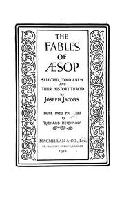Cover of: The fables of Æsop