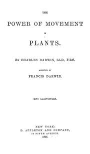 Cover of: The power of movement in plants by Charles Darwin