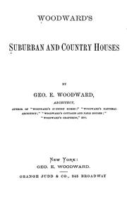 Cover of: Woodward's suburban and country houses