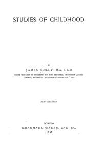 Cover of: Studies of childhood by Sully, James