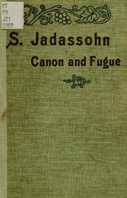 Cover of: A course of instruction on canon and fugue