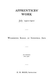 Cover of: Apprentices' work