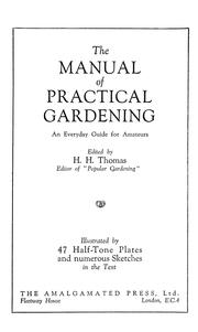 Cover of: The manual of practical gardening: an everday guide for amateurs