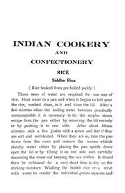 Cover of: Indian cookery and confectionery | Dey, I.R. Mrs.