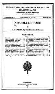 Cover of: Nosema-disease