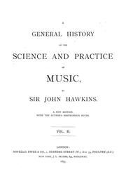 Cover of: A general history of the science and practice of music: Vol. 2