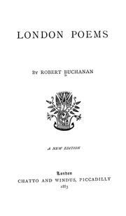 Cover of: London poems | Robert Williams Buchanan