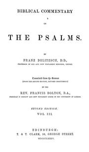 Cover of: Biblical commentary on the Old Testament by Carl Friedrich Keil