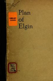 Cover of: Plan of Elgin by Edward H. Bennett