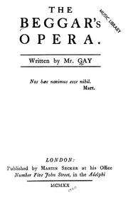 Cover of: The beggar's opera by John Gay