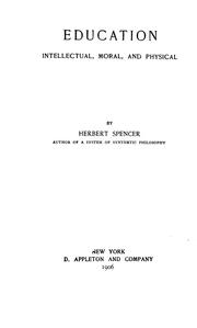 Cover of: Education by Herbert Spencer, Herbert Spencer