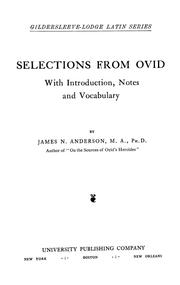 Cover of: Selections from Ovid