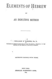 Cover of: Elements of Hebrew by an inductive method