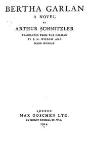 Cover of: Bertha Garlan by Arthur Schnitzler