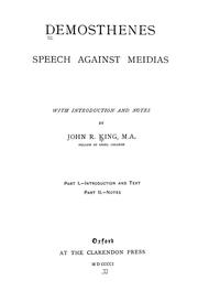 Cover of: Speech against Meidias