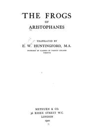 Cover of: The Frogs by Aristophanes
