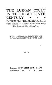 Cover of: The Russian court in the eighteenth century