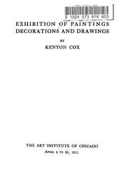 Exhibition of paintings and drawings by Kenyon Cox, April 4 to 30, 1911 by Kenyon Cox