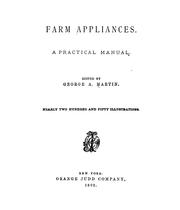 Cover of: Farm appliances: a practical manual