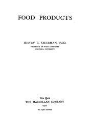 Cover of: Food products