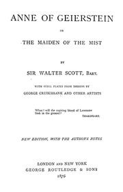 Cover of: Anne of Geierstein | Sir Walter Scott