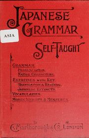 Cover of: Japanese grammar self-taught: (In Roman character)