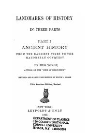 Cover of: Landmarks of history in three parts