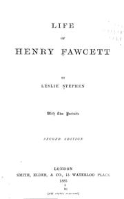 Cover of: Life of Henry Fawcett