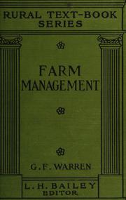 Cover of: Farm management