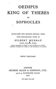 Cover of: Oedipus, King of Thebes by Sophocles
