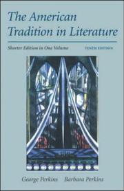 Cover of: The American Tradition In Literature,  Shorter