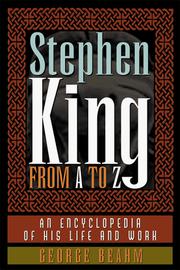 Cover of: Stephen King from A to Z: an encyclopedia of his life and work