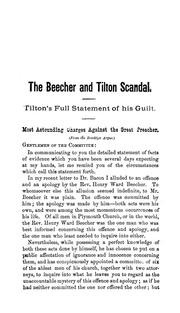 The Beecher-Tilton war by Benno Loewy