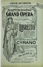 Cover of: Cyrano: opera in four acts