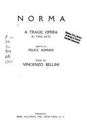 Cover of: Norma by Vincenzo Bellini