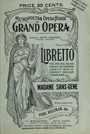 Cover of: Madame Sans-Gêne by Umberto Giordano