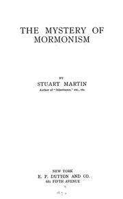 Cover of: The mystery of Mormonism