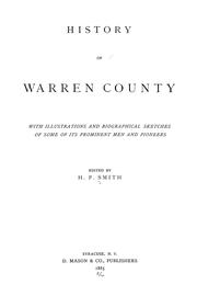 Cover of: History of Warren County [N.Y.] by H. P. Smith