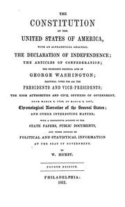 Cover of: The Constitution of the United States of America by Hickey, William
