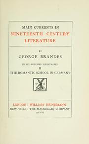 Cover of: Main currents in nineteenth century literature by Georg Morris Cohen Brandes