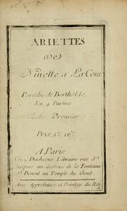 Cover of: Ariettes de Ninette a la cour by Egidio Duni