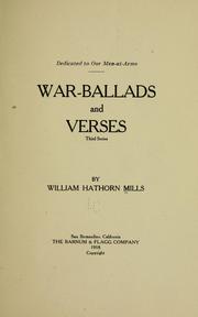 Cover of: War-ballads and verses.: Third series