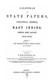 Cover of: Calendar of State Papers, Colonial Series ...: preserved in the Public Record Office.