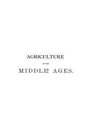 Cover of: Agriculture in the middle ages by William Francis Allen